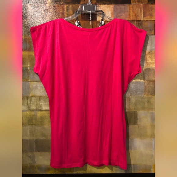 Benetton "Stile" Dk Pink Italian SS Tunic Top NWT - Picture 4 of 8
